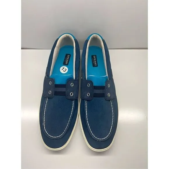 Sperry Men's Outer Banks Top Sider Suede Boat Deck Shoes 13 Navy Blue STS23569