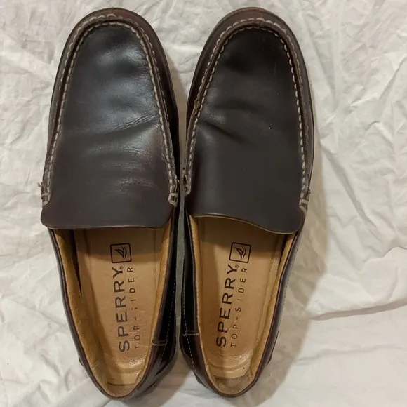 SPERRY MENS SHOES 11 brown leather sts10725 hampden Venetian