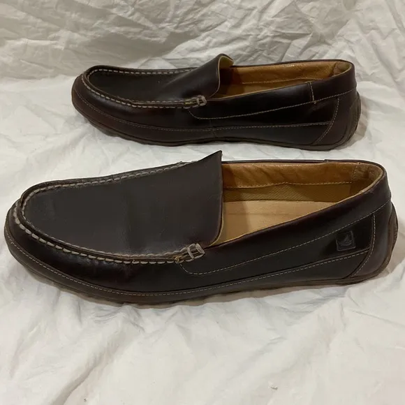 SPERRY MENS SHOES 11 brown leather sts10725 hampden Venetian