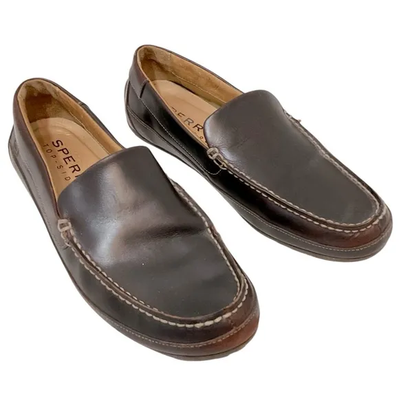 SPERRY MENS SHOES 11 brown leather sts10725 hampden Venetian