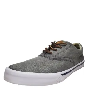 Sperry Mens Striper II CVO Nautical Sneakers Canvas Grey Medium width