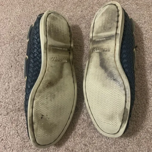 Sperry Navy Blue Boat Shoes Size 8M