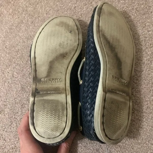 Sperry Navy Blue Boat Shoes Size 8M