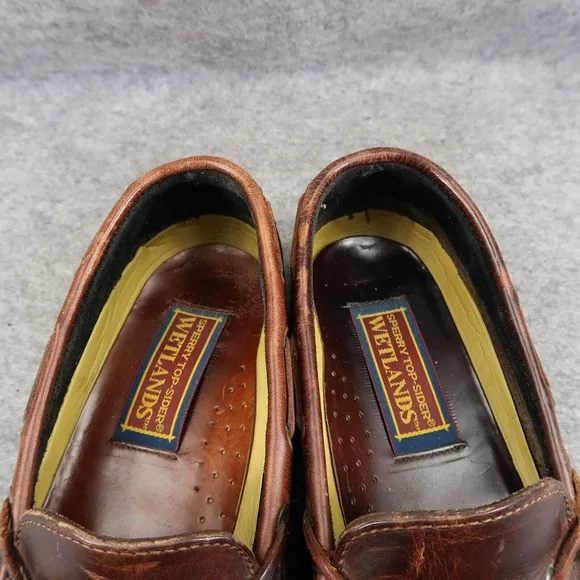 Sperry Shoes Mens 9.5 Top Sider Wetlands Boat Deck Loafer Leather Vintage Tassel