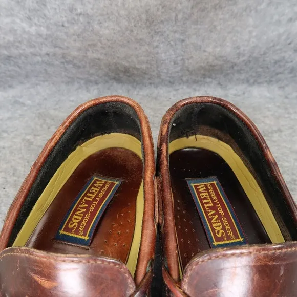 Sperry Shoes Mens 9.5 Top Sider Wetlands Boat Deck Loafer Leather Vintage Tassel