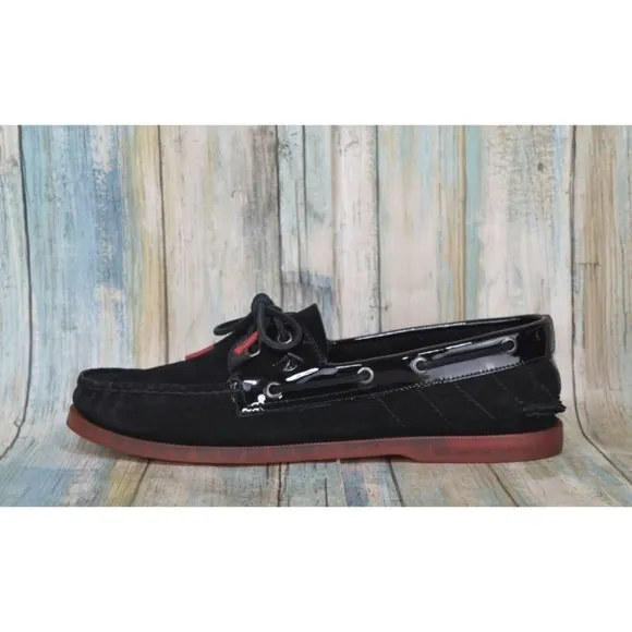 Sperry Star Wars Darth Vader Boat Shoes Men's Size 10 Black Suede Sneakers