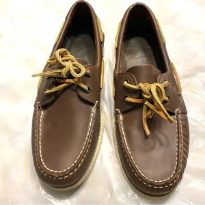 SPERRY top sider boat shoes brown leather SZ 8.5 M