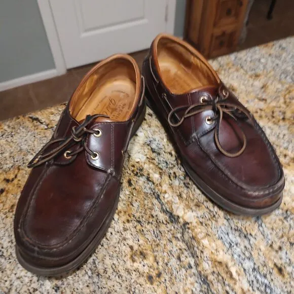 SPERRY Top Sider Gold Collection 0219444 Lace Up Boat Shoes Brown Men's Sz 12M