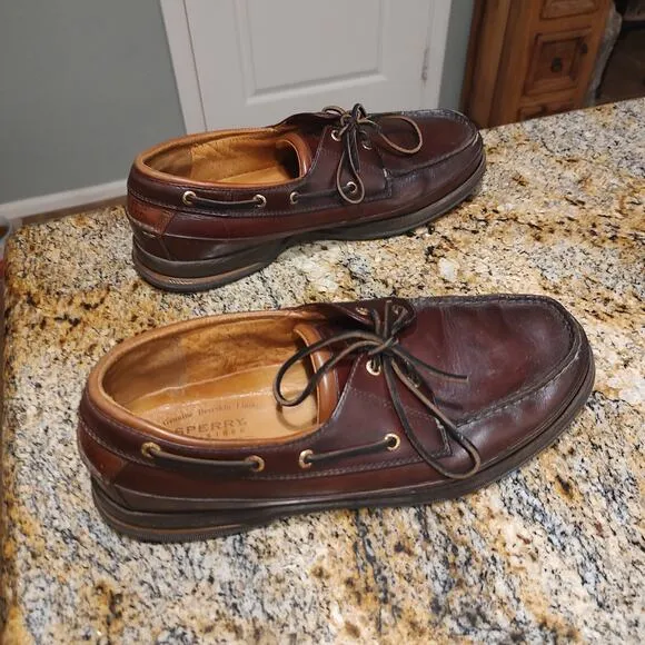 SPERRY Top Sider Gold Collection 0219444 Lace Up Boat Shoes Brown Men's Sz 12M