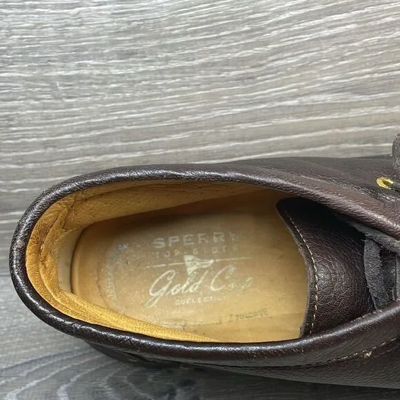 Sperry Top Sider Gold Cup Men’s Sz 11.5M Soft Dark Brown Leather Lace Up Chukka