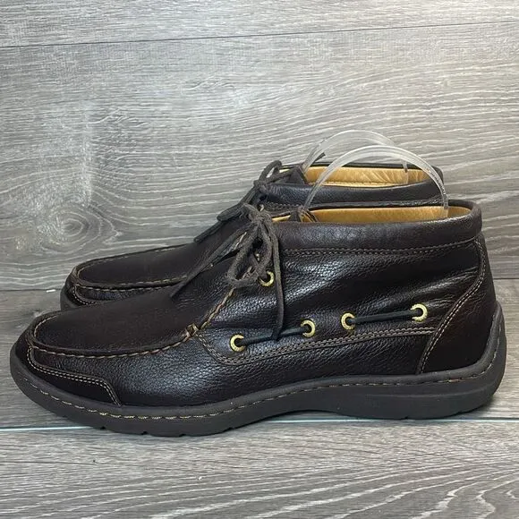 Sperry Top Sider Gold Cup Men’s Sz 11.5M Soft Dark Brown Leather Lace Up Chukka