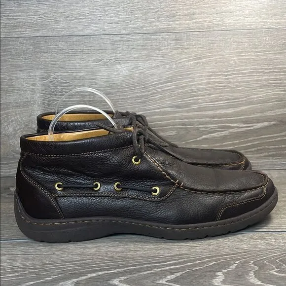 Sperry Top Sider Gold Cup Men’s Sz 11.5M Soft Dark Brown Leather Lace Up Chukka
