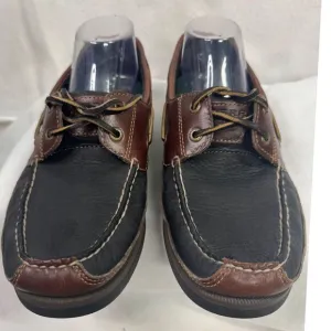 SPERRY Top-Sider Men's 9.5M Boat‎ Shoes Mako | 2-Eyes Black/Brown gen. Leather