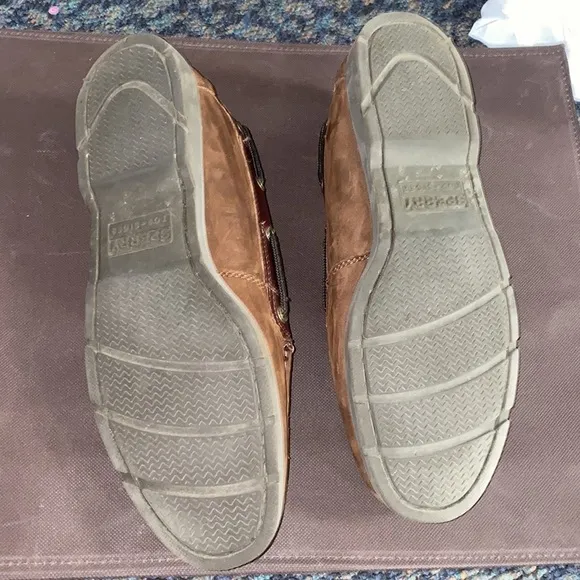 SPERRY TOP-SIDER MEN'S LEEWARD BROWN BOAT SHOES Size 10