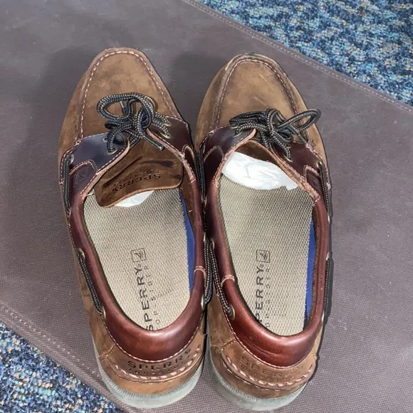 SPERRY TOP-SIDER MEN'S LEEWARD BROWN BOAT SHOES Size 10