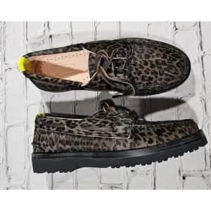 Sperry Top Sider Pony Hair Vibram leopard Boat Shoes STS22875 MENS SIZE 7.5
