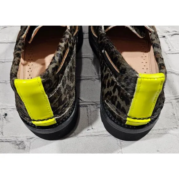 Sperry Top Sider Pony Hair Vibram leopard Boat Shoes STS22875 MENS SIZE 7.5