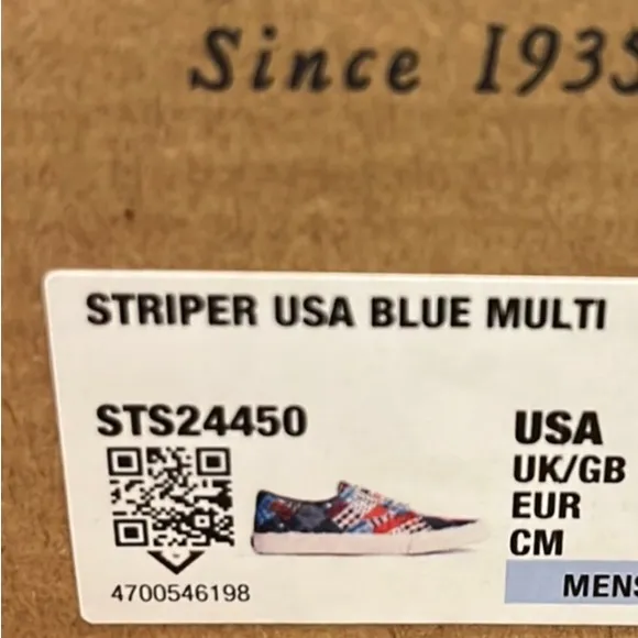 Sperry Top Sider Striper USA flag shoes sneakers new mens boat deck 4th of July