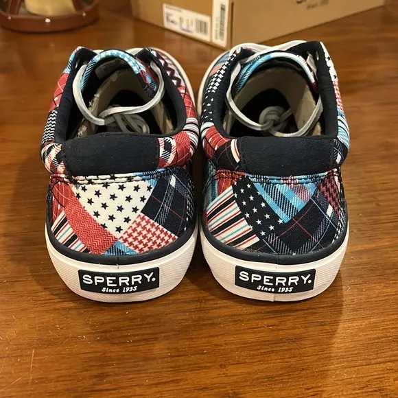 Sperry Top Sider Striper USA flag shoes sneakers new mens boat deck 4th of July