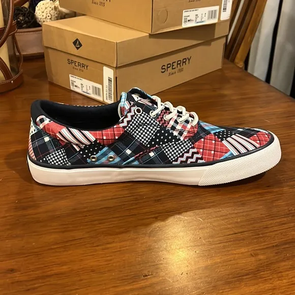 Sperry Top Sider Striper USA flag shoes sneakers new mens boat deck 4th of July