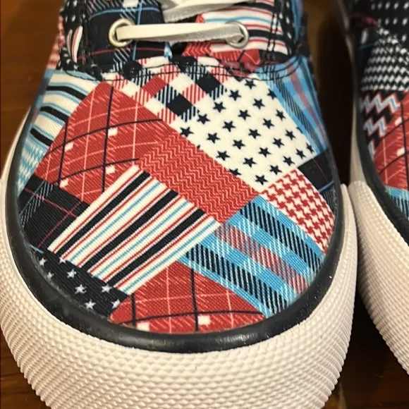 Sperry Top Sider Striper USA flag shoes sneakers new mens boat deck 4th of July