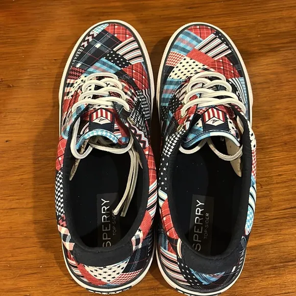 Sperry Top Sider Striper USA flag shoes sneakers new mens boat deck 4th of July