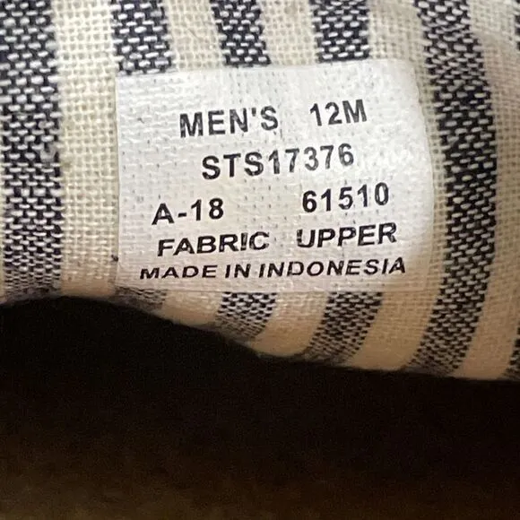 Sperry Top Sider‎ Vineyard Vines Blue Fabric Boat Shoes Size 12M 61510 NWOT