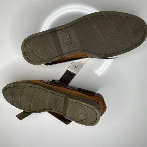 Sperry-Top Sider Leeward Men's Brown Buck Boat Shoes 9.5M (0777896)