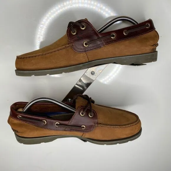 Sperry-Top Sider Leeward Men's Brown Buck Boat Shoes 9.5M (0777896)