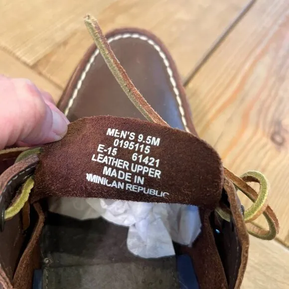 Sperry Topsider Brown Leather Smooth Boat Shoes Size 9.5