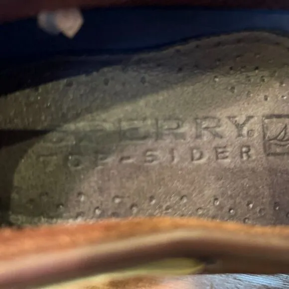 Sperry Topsider Brown Leather Smooth Boat Shoes Size 9.5