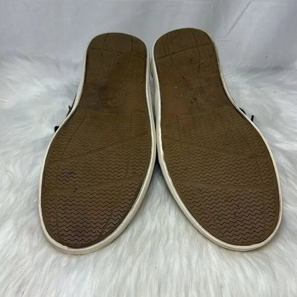 Sperry Topsider Cutter Brown Leather Lace Up Boat Shoes Sz 11