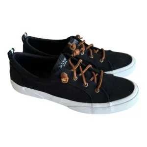 Sperry Women’s Crest Vibe Black Canvas Sneakers Size 10