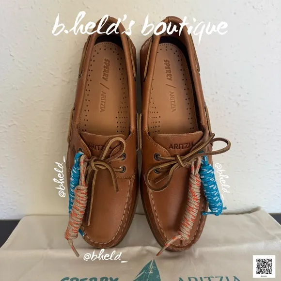 Sperry x Aritzia Authentic Original Boat Shoe Sahara Sand Size 9.5 Brand New NWT
