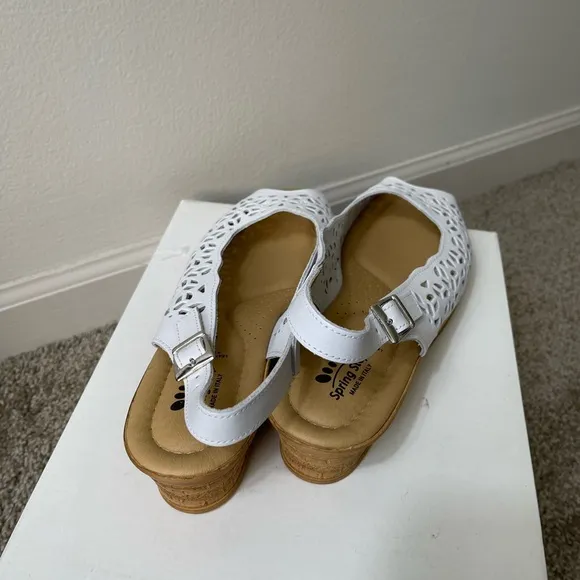 SPRING STEP FOOTSIE SLINGBACK SANDALS Florals Leather Size 10 NEW