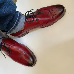 STACY ADAMS RED LEATHER &amp; socks