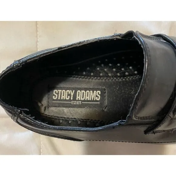 Stacy Adams Young Mans Leather Dress Shoes size 4 M