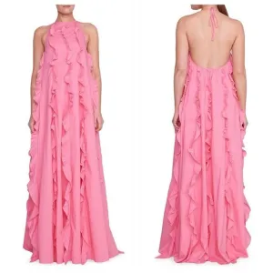 Staud Marika Ruffled Halter Gown Size M
