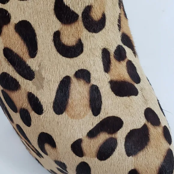 Steve Madden Calf Hair Cheetah Print Platform Stiletto Booties VIPER