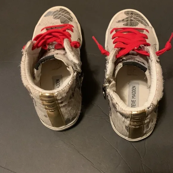 STEVE  MADDEN CALF HAIR SNEAKERS