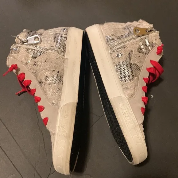 STEVE  MADDEN CALF HAIR SNEAKERS