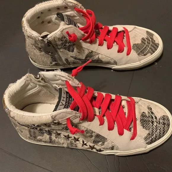 STEVE  MADDEN CALF HAIR SNEAKERS