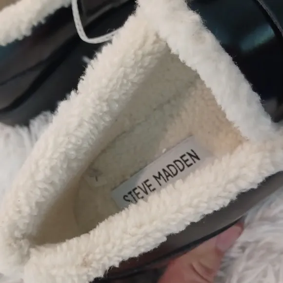 STEVE MADDEN Lando F Loafer Shoes with Shearling Lining Women’s Size 8.5 NEW