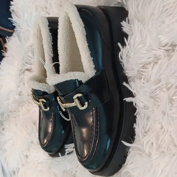 STEVE MADDEN Lando F Loafer Shoes with Shearling Lining Women’s Size 8.5 NEW