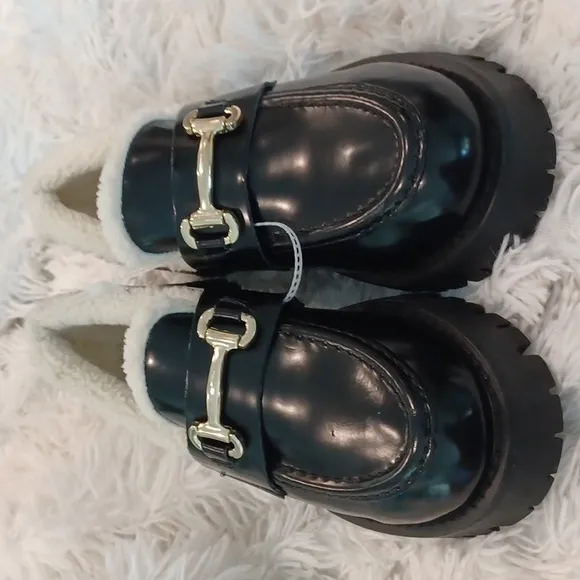 STEVE MADDEN Lando F Loafer Shoes with Shearling Lining Women’s Size 8.5 NEW