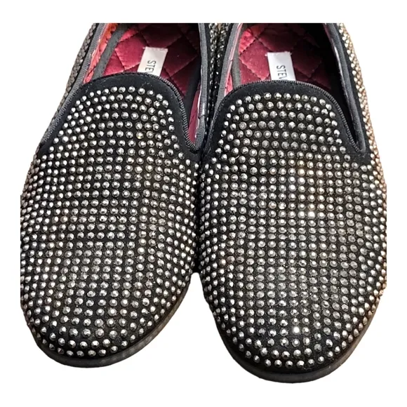 Steve Madden Men's Caviar Slip on Studded Dresss Loafers Men's Prom Shoes 8.5