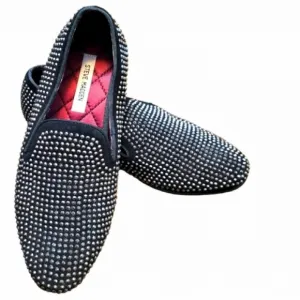 Steve Madden Men's Caviar Slip on Studded Dresss Loafers Men's Prom Shoes 8.5