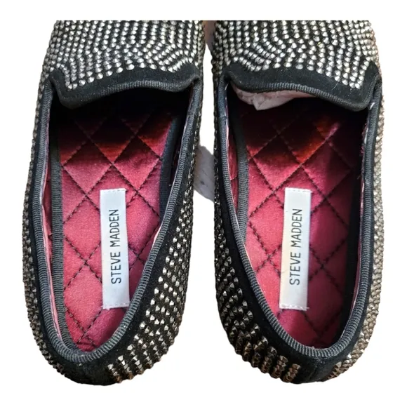 Steve Madden Men's Caviar Slip on Studded Dresss Loafers Men's Prom Shoes 8.5