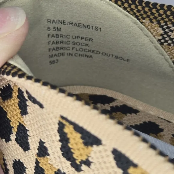Steve Madden Raine Soft Fabric Animal Leopard Print Slip On Flats Shoes Size 6.5