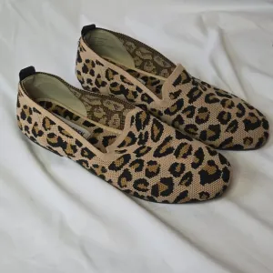 Steve Madden Raine Soft Fabric Animal Leopard Print Slip On Flats Shoes Size 6.5